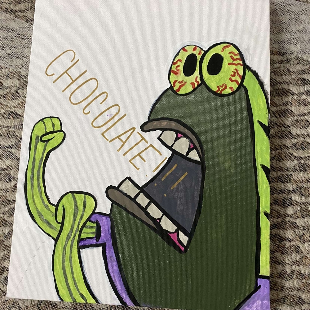 2/$20 Spongebob "Chocolate" fish painting